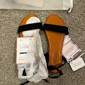 Brand new tie up sandals
